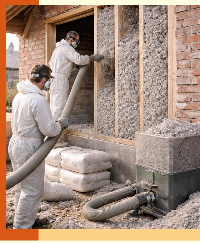 Утепление кирпичного дома эковатой в Кизляре