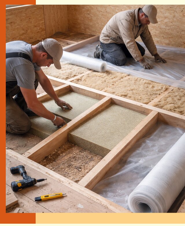 Профессиональное утепление деревянного пола в Кизляре