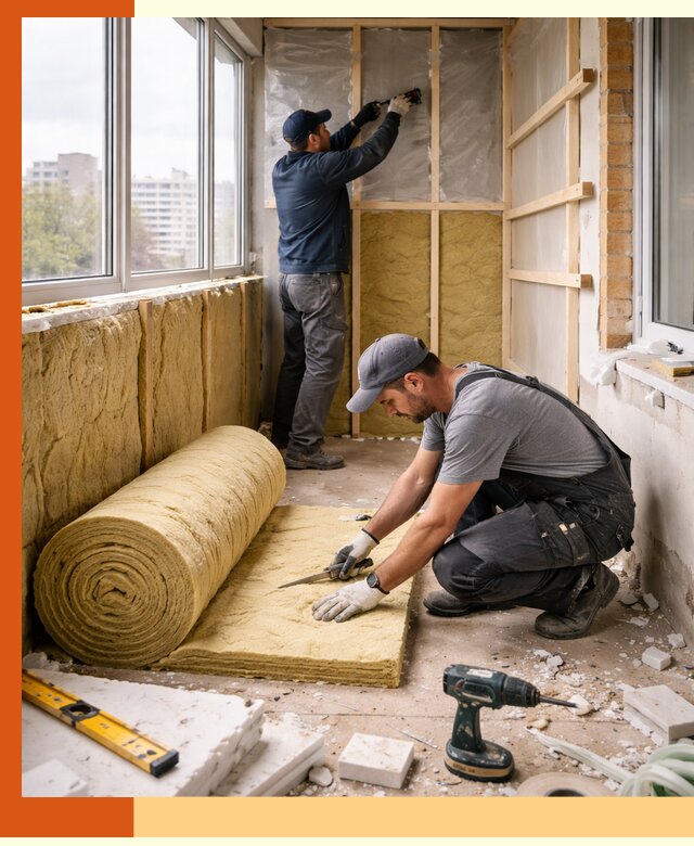 Утепление балкона под ключ в Кизляре качественно и быстро